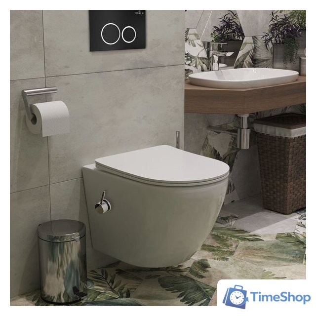 Унитаз подвесной Roxen Antares Bidet в комплекте с инсталляцией StounFix Dual Fresh 6 в 1 906342 (кнопка: черный матовый) - Изображение №11 — Интернет-магазин Time-Shop