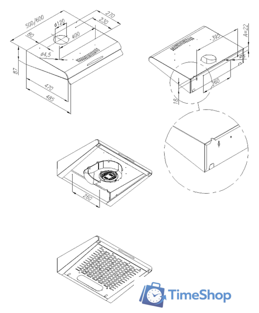 Кухонная вытяжка MAUNFELD MPA 60 (коричневый) - Изображение №2 — Интернет-магазин Time-Shop
