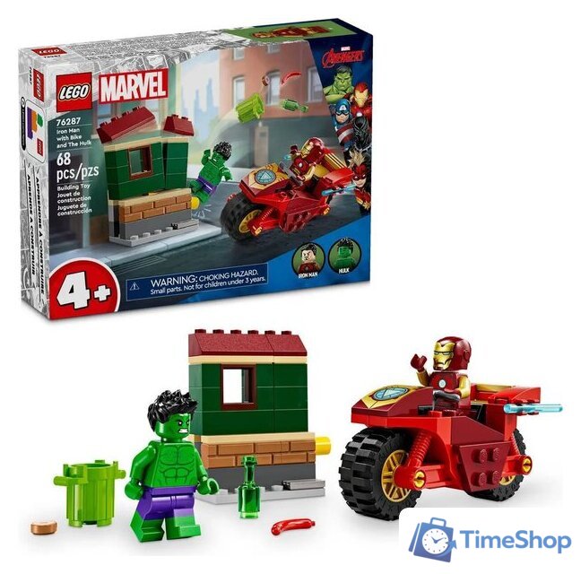 Конструктор LEGO Super Heroes Железный человек на мотоцикле и Халк 76287 - Изображение №3 — Интернет-магазин Time-Shop