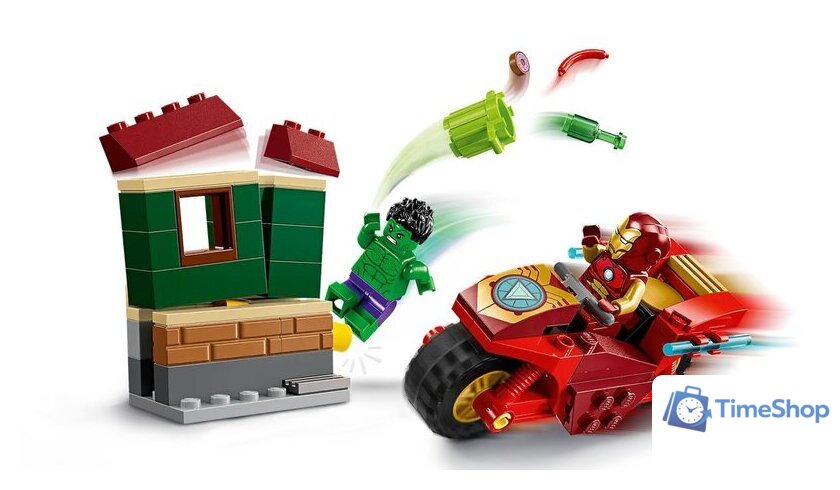 Конструктор LEGO Super Heroes Железный человек на мотоцикле и Халк 76287 - Изображение №5 — Интернет-магазин Time-Shop