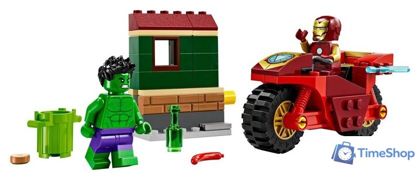 Конструктор LEGO Super Heroes Железный человек на мотоцикле и Халк 76287 - Изображение №4 — Интернет-магазин Time-Shop