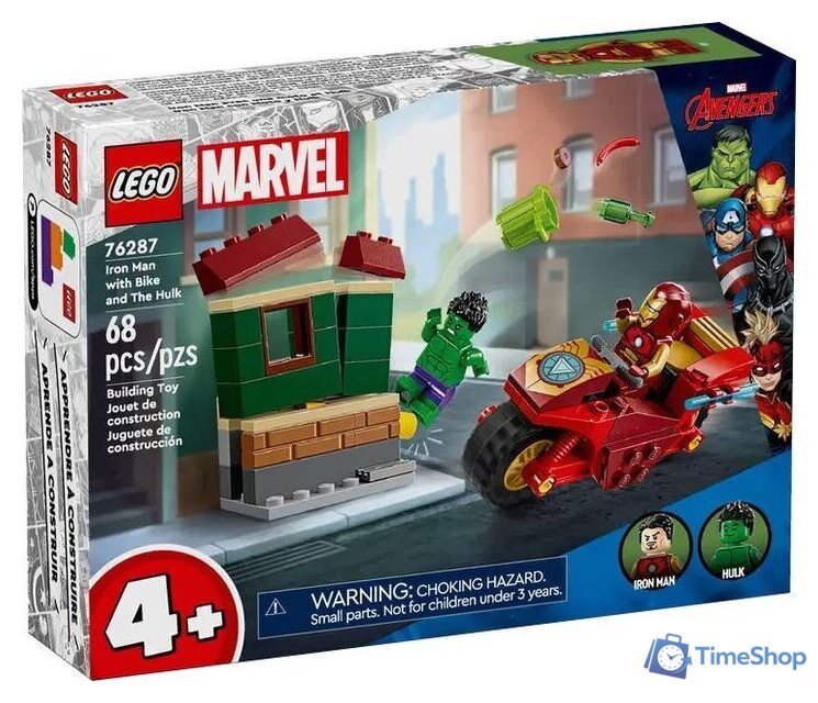 Конструктор LEGO Super Heroes Железный человек на мотоцикле и Халк 76287 - Изображение №1 — Интернет-магазин Time-Shop