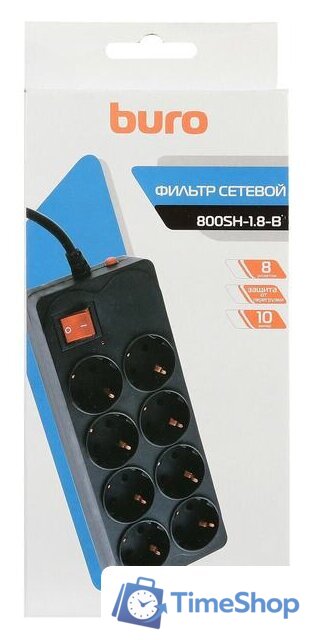 Сетевой фильтр Buro 800SH-1.8-B - Изображение №4 — Интернет-магазин Time-Shop