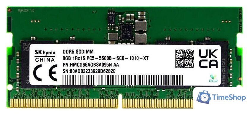 Оперативная память Hynix 8ГБ DDR5 5600 МГц HMCG66AGBSA095N - Изображение №1 — Интернет-магазин Time-Shop