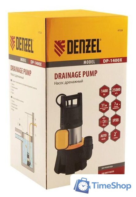 Дренажный насос Denzel DP1400X - Изображение №11 — Интернет-магазин Time-Shop