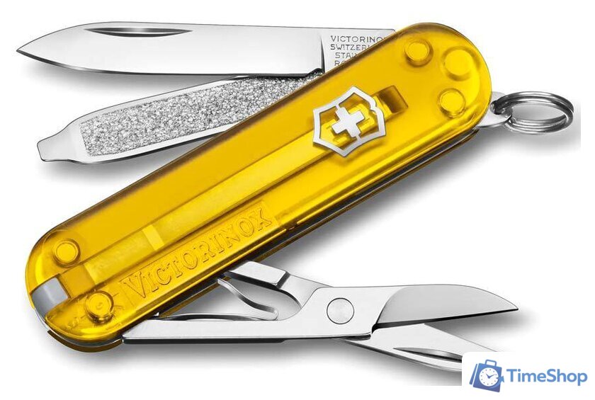 Мультитул Victorinox Classic SD Transparent (желтый) - Изображение №1 — Интернет-магазин Time-Shop