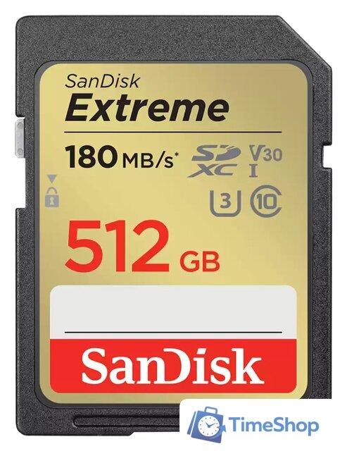 Карта памяти SanDisk Extreme SDXC SDSDXVV-512G-GNCIN 512GB - Изображение №1 — Интернет-магазин Time-Shop
