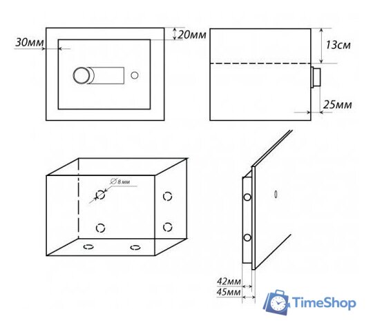 Офисный сейф SAFEtronics NTL 24Ms - Изображение №9 — Интернет-магазин Time-Shop