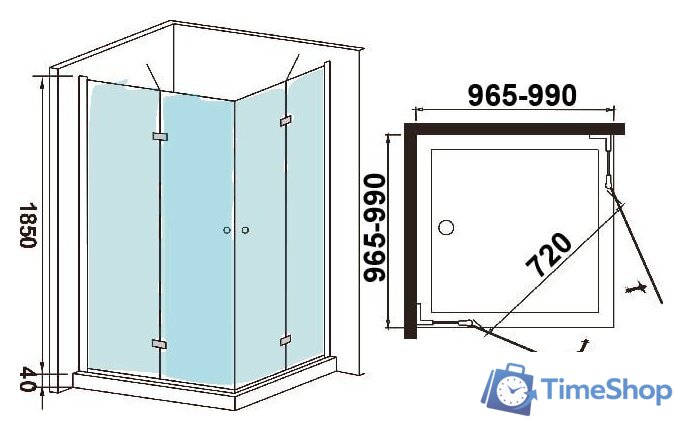 Душевой уголок WeltWasser WW200 200Q22-100 - Изображение №6 — Интернет-магазин Time-Shop