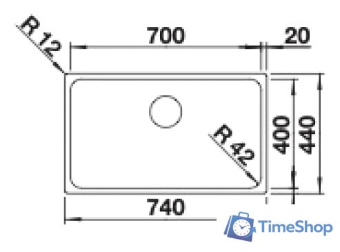 Кухонная мойка Blanco Solis 700-U 526125 (полированная) - Изображение №2 — Интернет-магазин Time-Shop