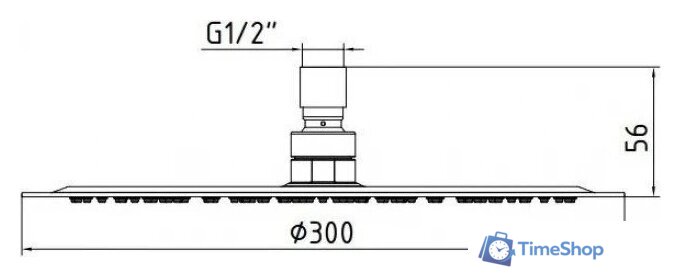 Верхний душ E.C.A. Slim 102145014EX - Изображение №2 — Интернет-магазин Time-Shop