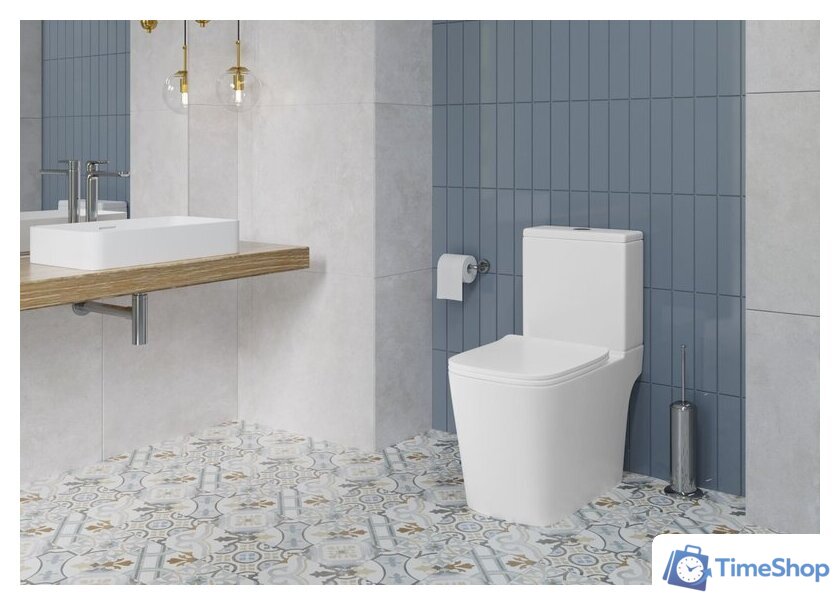 Унитаз напольный Lauter W09 P-TRAP с жестким сиденьем и микролифтом 21900002 (горизонтальный выпуск) - Изображение №9 — Интернет-магазин Time-Shop