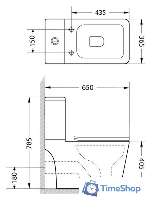 Унитаз напольный Lauter W09 P-TRAP с жестким сиденьем и микролифтом 21900002 (горизонтальный выпуск) - Изображение №13 — Интернет-магазин Time-Shop