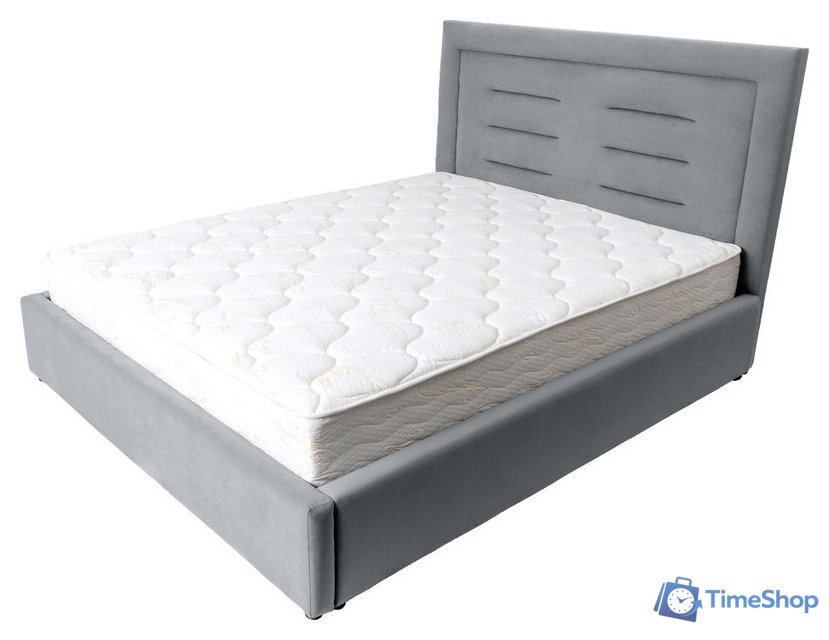 Кровать Krones Афина Мод.1 (велюр, серый) - Изображение №1 — Интернет-магазин Time-Shop