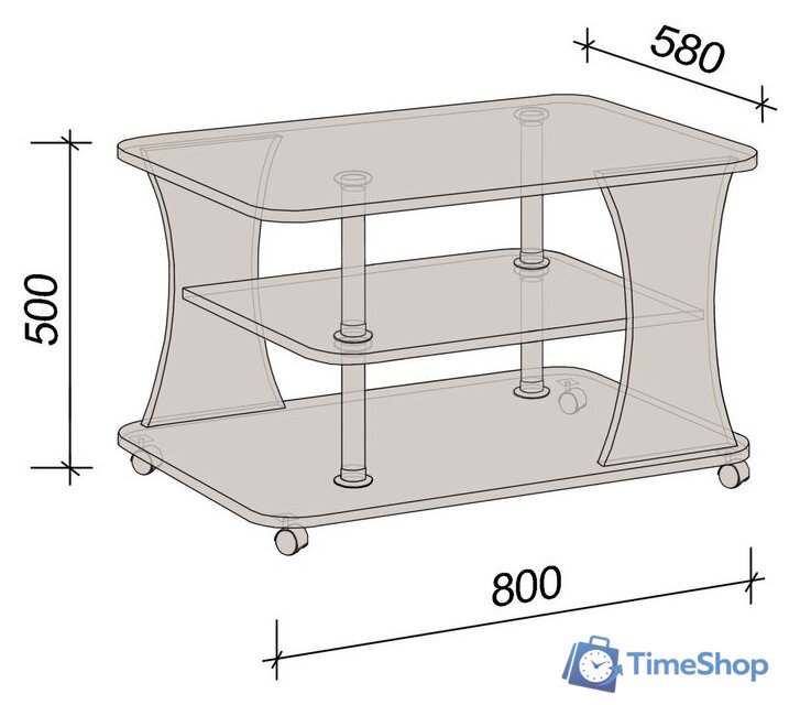 Журнальный столик Артём-Мебель Либерти СН 119.01-02 (белый) - Изображение №3 — Интернет-магазин Time-Shop
