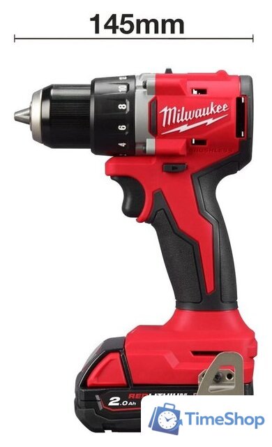 Дрель-шуруповерт Milwaukee M18 M18BLDDRC-202C 4933492833 (с 2-мя АКБ 2 Ач, кейс) - Изображение №4 — Интернет-магазин Time-Shop