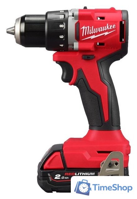 Дрель-шуруповерт Milwaukee M18 M18BLDDRC-202C 4933492833 (с 2-мя АКБ 2 Ач, кейс) - Изображение №2 — Интернет-магазин Time-Shop