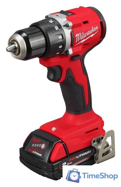 Дрель-шуруповерт Milwaukee M18 M18BLDDRC-202C 4933492833 (с 2-мя АКБ 2 Ач, кейс) - Изображение №3 — Интернет-магазин Time-Shop