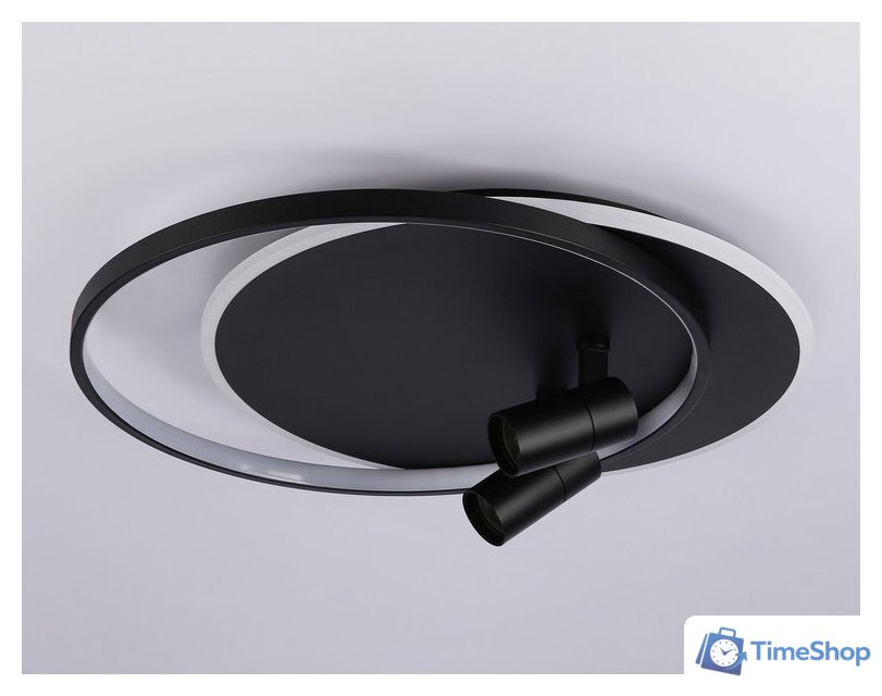 Припотолочная люстра Ambrella light FL51393/1+2 BK - Изображение №6 — Интернет-магазин Time-Shop