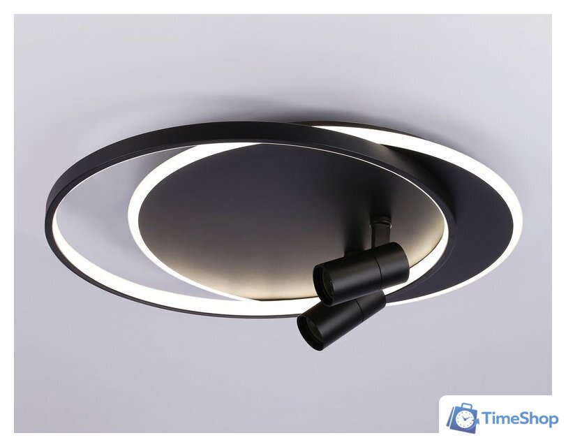 Припотолочная люстра Ambrella light FL51393/1+2 BK - Изображение №4 — Интернет-магазин Time-Shop