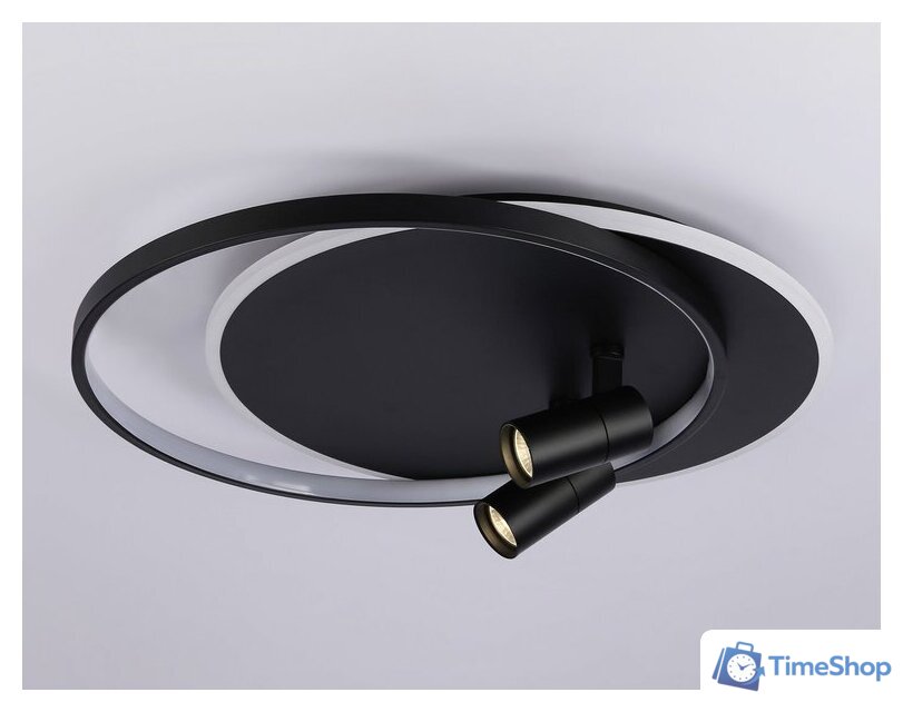 Припотолочная люстра Ambrella light FL51393/1+2 BK - Изображение №5 — Интернет-магазин Time-Shop