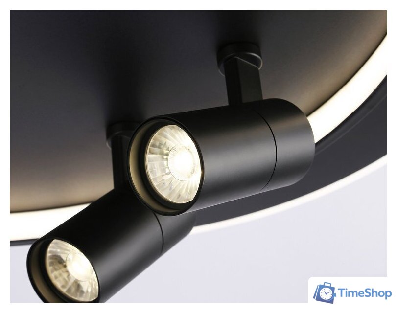 Припотолочная люстра Ambrella light FL51393/1+2 BK - Изображение №7 — Интернет-магазин Time-Shop