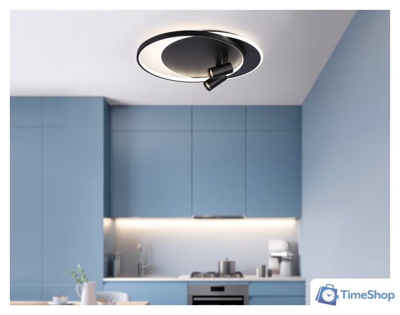 Припотолочная люстра Ambrella light FL51393/1+2 BK - Изображение №8 — Интернет-магазин Time-Shop