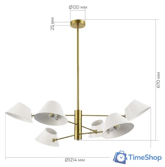 Подвесная люстра Evoluce SLE1253-353-06 - Изображение №4 — Интернет-магазин Time-Shop