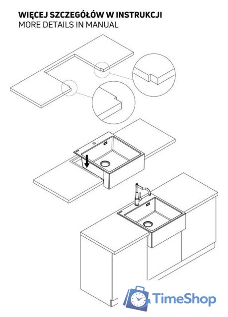 Кухонная мойка Deante ZQE_S10K - Изображение №4 — Интернет-магазин Time-Shop