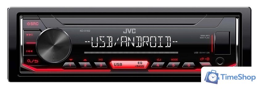 USB-магнитола JVC KD-X162 - Изображение №1 — Интернет-магазин Time-Shop