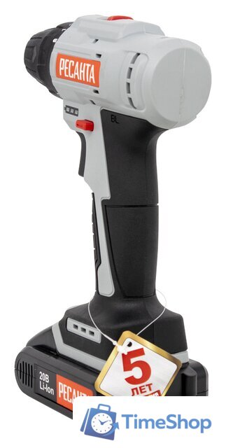 Дрель-шуруповерт Ресанта ДА-20-2ЛК-Б (с 2-мя АКБ, кейс) - Изображение №11 — Интернет-магазин Time-Shop