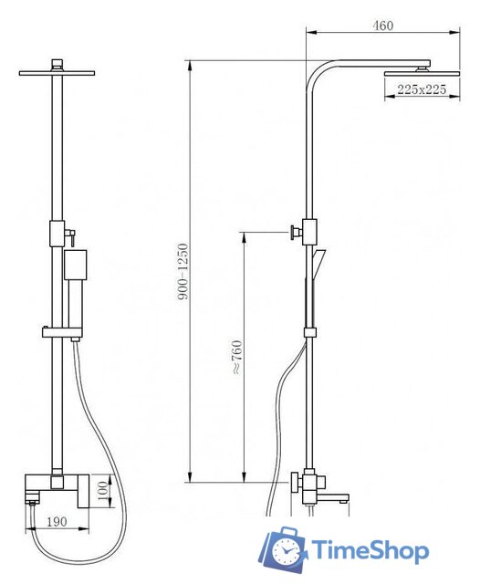 Душевая система  Abber Daheim AF8216 - Изображение №4 — Интернет-магазин Time-Shop