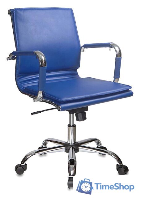 Офисное кресло Бюрократ CH-993-Low/Blue (синий) - Изображение №1 — Интернет-магазин Time-Shop