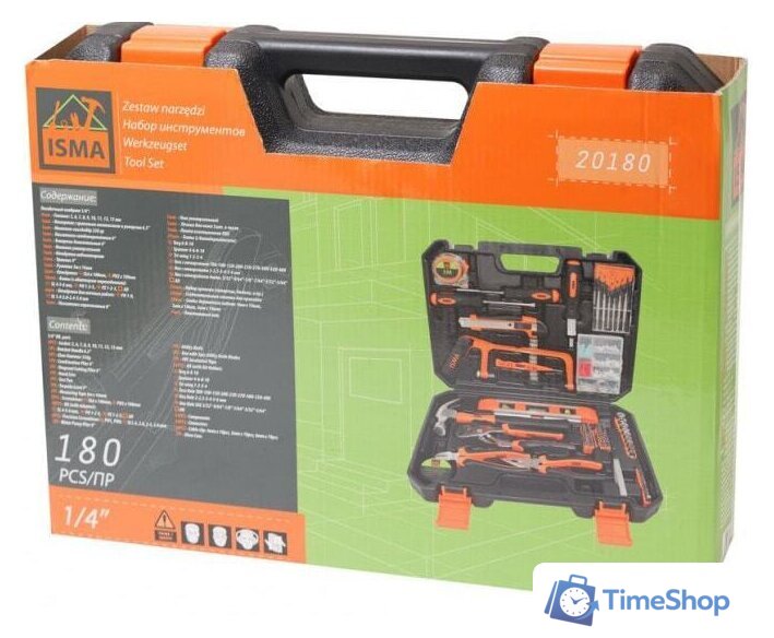 Набор домашнего мастера ISMA 20180 (180 предметов) - Изображение №2 — Интернет-магазин Time-Shop