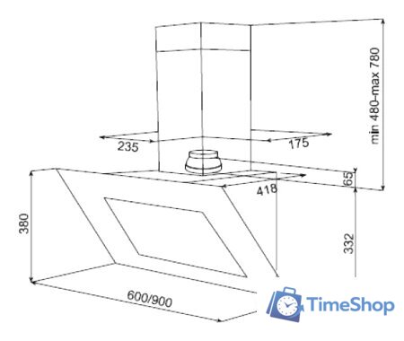 Кухонная вытяжка TEKA DVT 950 (белый) [40483522] - Изображение №3 — Интернет-магазин Time-Shop