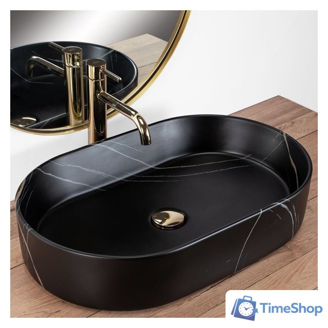 Умывальник Rea Nadia 60 Black Stone Matt REA-U8565 - Изображение №2 — Интернет-магазин Time-Shop