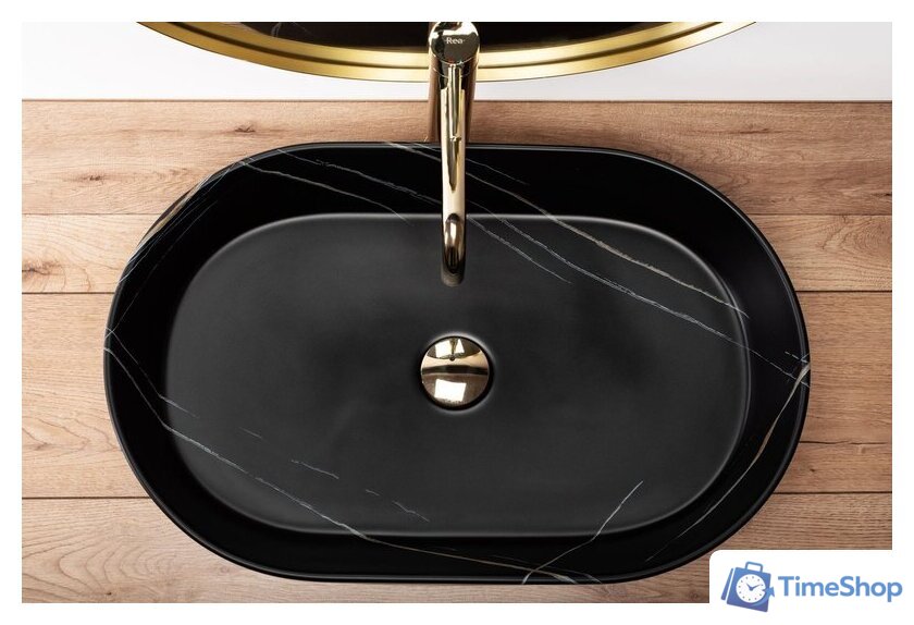 Умывальник Rea Nadia 60 Black Stone Matt REA-U8565 - Изображение №4 — Интернет-магазин Time-Shop