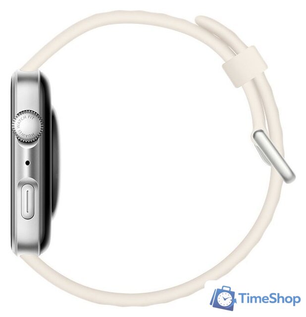 Умные часы Huawei Watch FIT 4 (серебристый, с бежевым силиконовым ремешком, международная версия) - Изображение №4 — Интернет-магазин Time-Shop