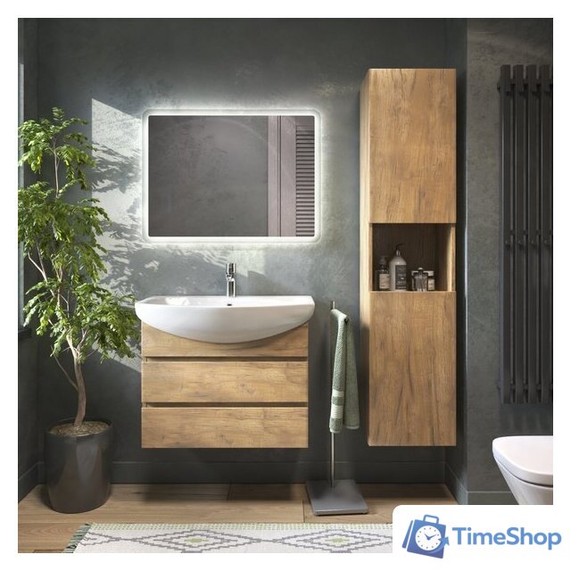  Vigo Тумба под умывальник Wing 700-0-2 Балтика навесная (дуб золотой) - Изображение №6 — Интернет-магазин Time-Shop