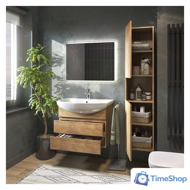  Vigo Тумба под умывальник Wing 700-0-2 Балтика навесная (дуб золотой) - Изображение №7 — Интернет-магазин Time-Shop