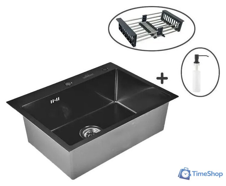 Кухонная мойка Wisent WS-37050B+GER013+WW405B+W302644B - Изображение №3 — Интернет-магазин Time-Shop