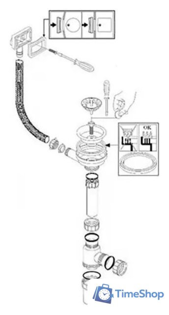 Кухонная мойка Wisent WS-37050B+GER013+WW405B+W302644B - Изображение №12 — Интернет-магазин Time-Shop