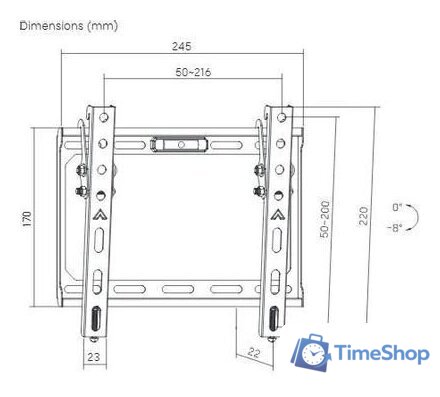 Кронштейн для телевизора Ultramounts UM847 (черный) - Изображение №4 — Интернет-магазин Time-Shop