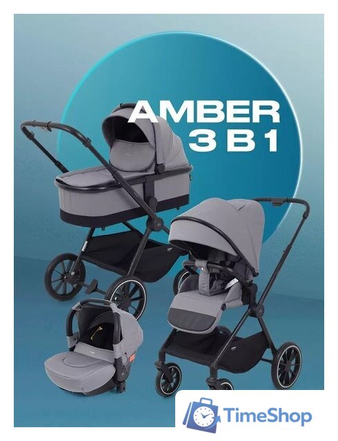 Универсальная коляска MOWbaby Amber MB068 (3 в 1, мятный) - Изображение №34 — Интернет-магазин Time-Shop