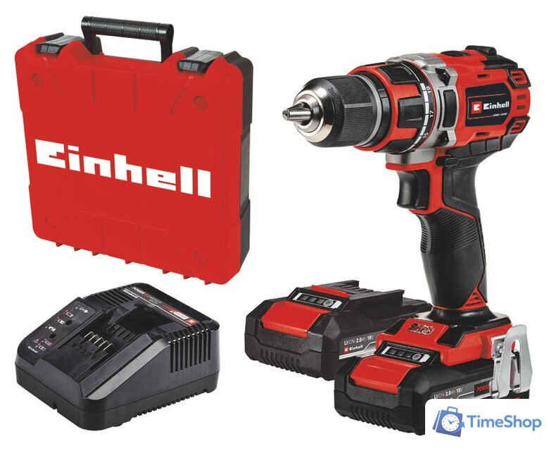 Дрель-шуруповерт Einhell TE-CD 18/50 Li BL 4513896 (с 2-мя АКБ, кейс) - Изображение №1 — Интернет-магазин Time-Shop