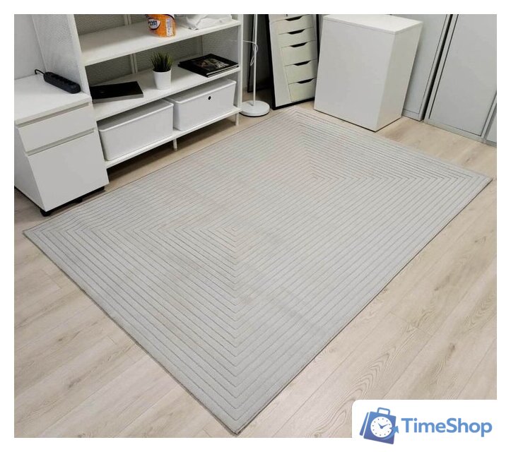 Ковер для жилой комнаты Radjab Carpet Сканди Сизаль Прямоугольник 10936B 12277RK (1.6x3, Grii/Grii) - Изображение №2 — Интернет-магазин Time-Shop