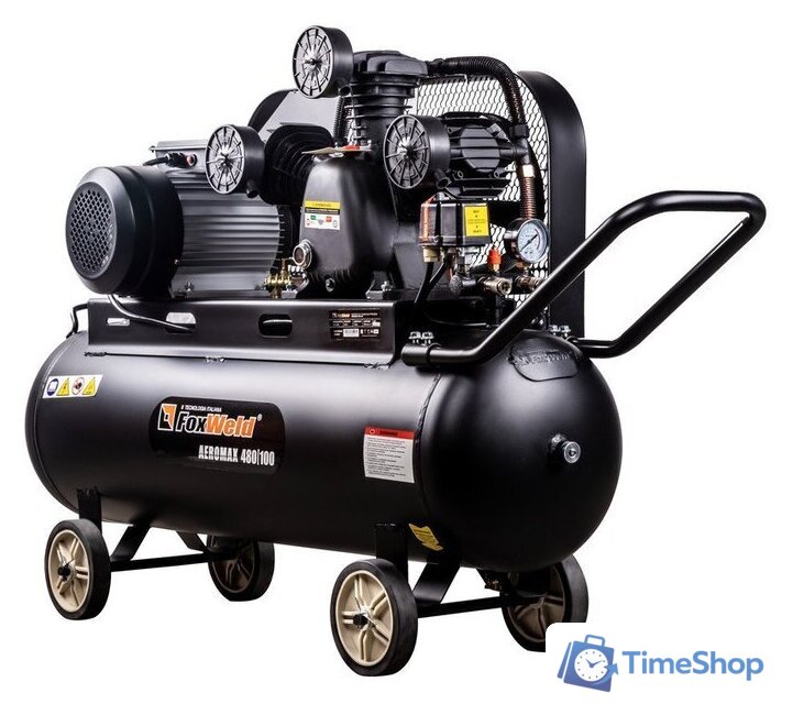 Компрессор FoxWeld Aeromax 480/100 5887 - Изображение №1 — Интернет-магазин Time-Shop