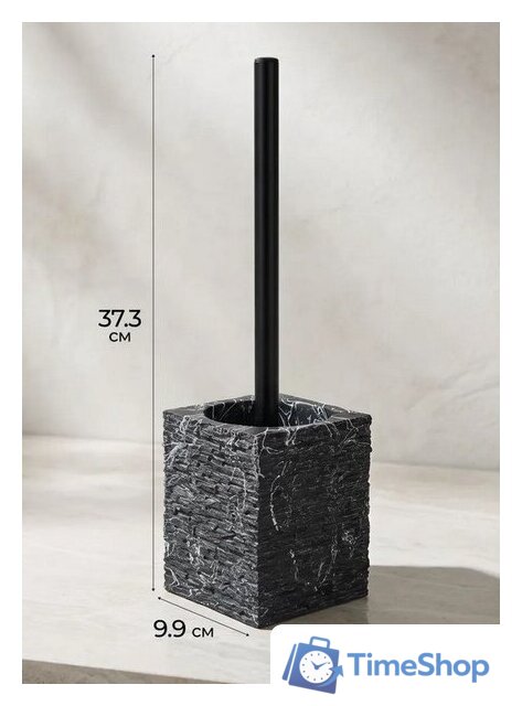 Ершик для унитаза Perfecto Linea Stonewave 35-130804 (черный) - Изображение №7 — Интернет-магазин Time-Shop