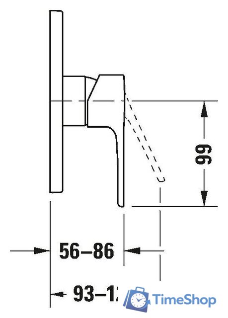 Смеситель без скрытого механизма Duravit B.1 chrom B14210010010 - Изображение №3 — Интернет-магазин Time-Shop
