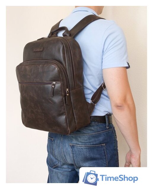 Городской рюкзак Carlo Gattini Monferrato 3017-04 (темно-коричневый) - Изображение №4 — Интернет-магазин Time-Shop